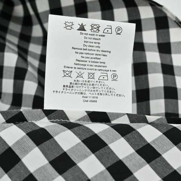 MICHAEL KORS Collection knee length 12 Gingham Poplin Belted Shirt Dress $1490 - Picture 11 of 12